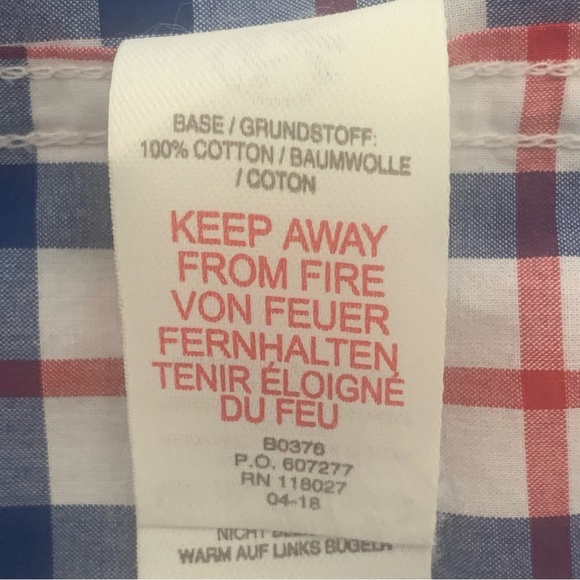 BODEN Casual Button Front Shirt Cotton Plaid Red White & Blue Poplin Preppy - Picture 8 of 14